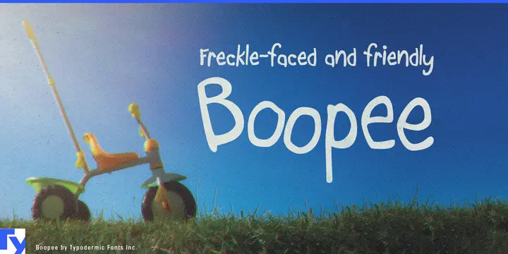 Boopee typeface specimen