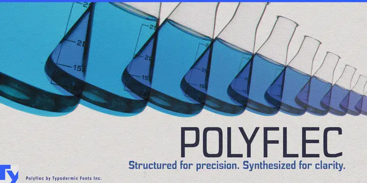 Schriftmuster von Polyflec