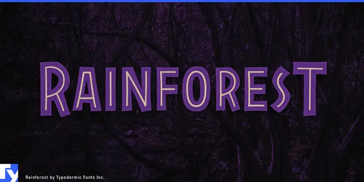 Schriftmuster von Rainforest