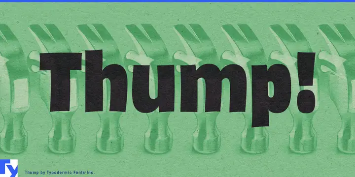 Schriftmuster von Thump