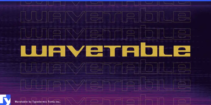 Schriftmuster von Wavetable