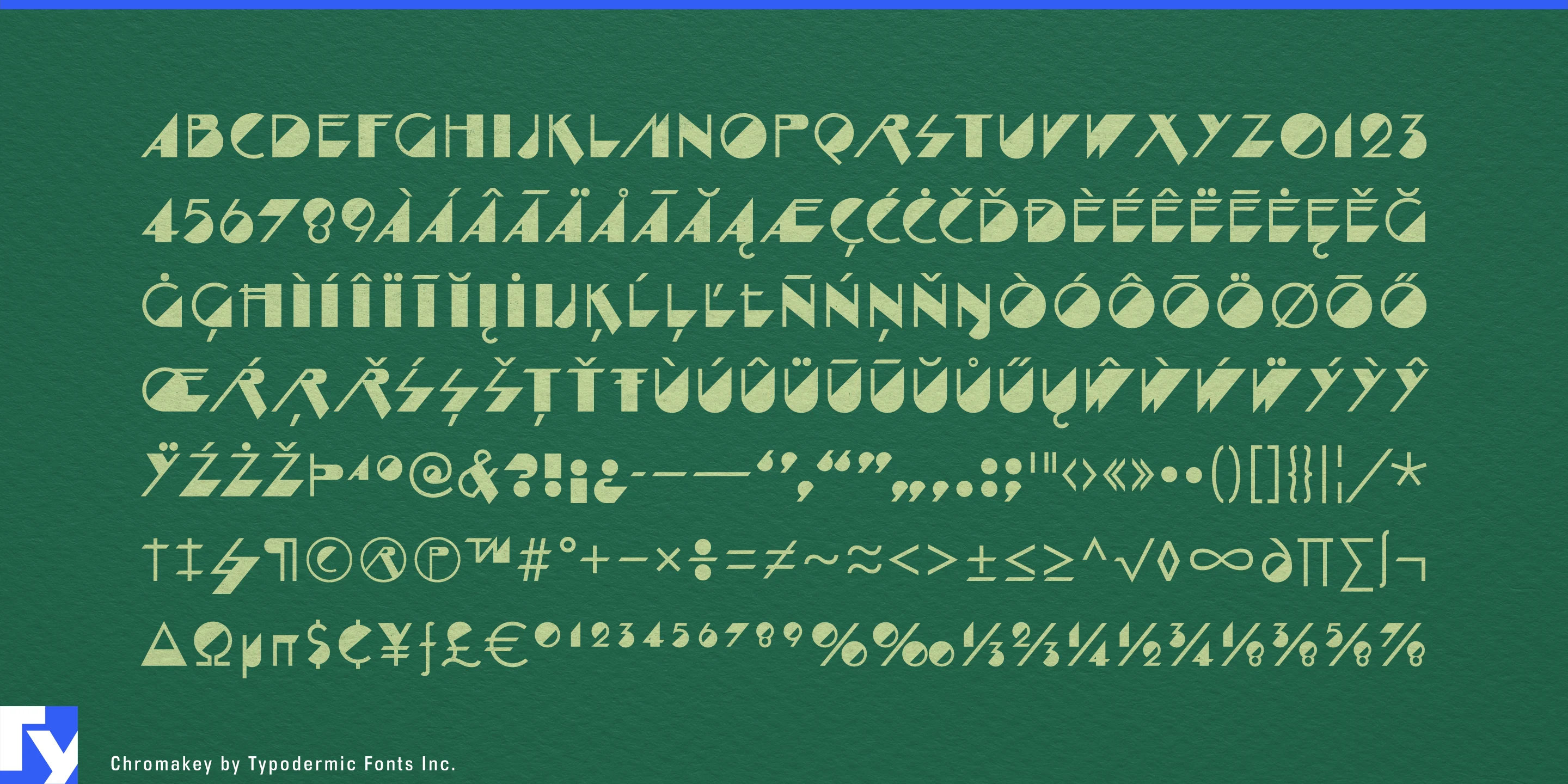 Schriftmuster 5 von Chromakey