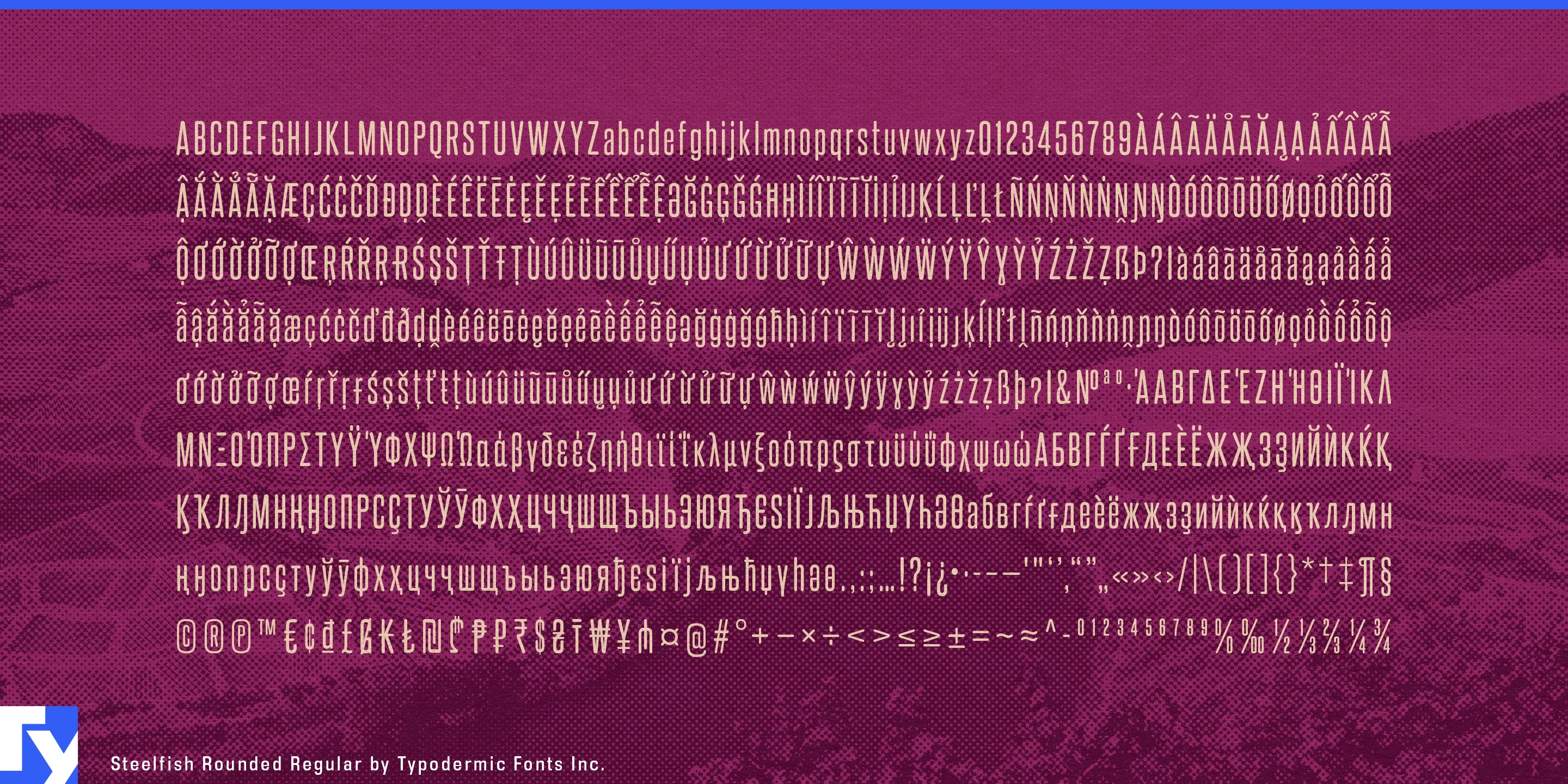 Schriftmuster 5 von Steelfish Rounded